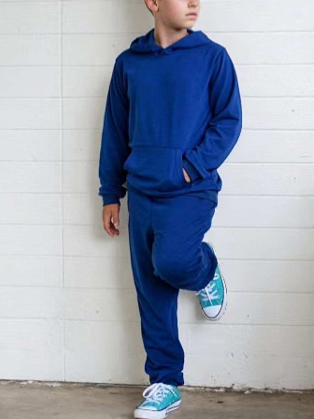 Kids Royal Blue Sweatpants & Hoodie Set